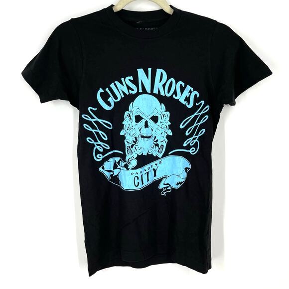 Guns N Roses Paradise City Band Tee Black Women's XS NWOT - Picture 5 of 5